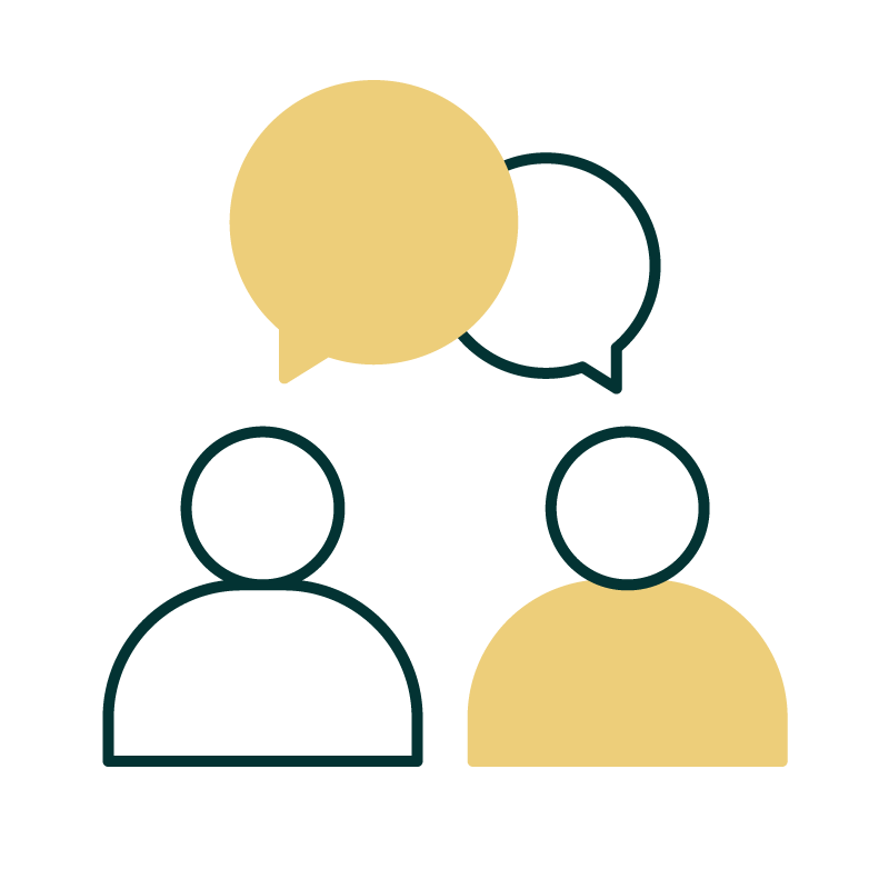 相談しているイラスト