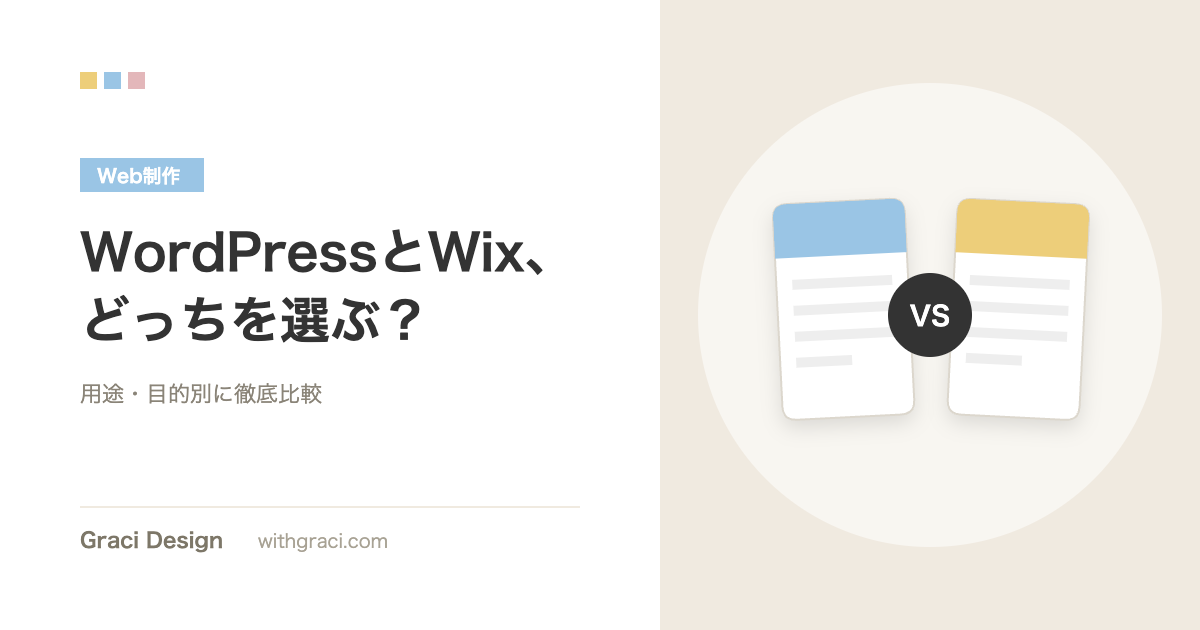 WordPressとWixを比較する記事のアイキャッチ画像